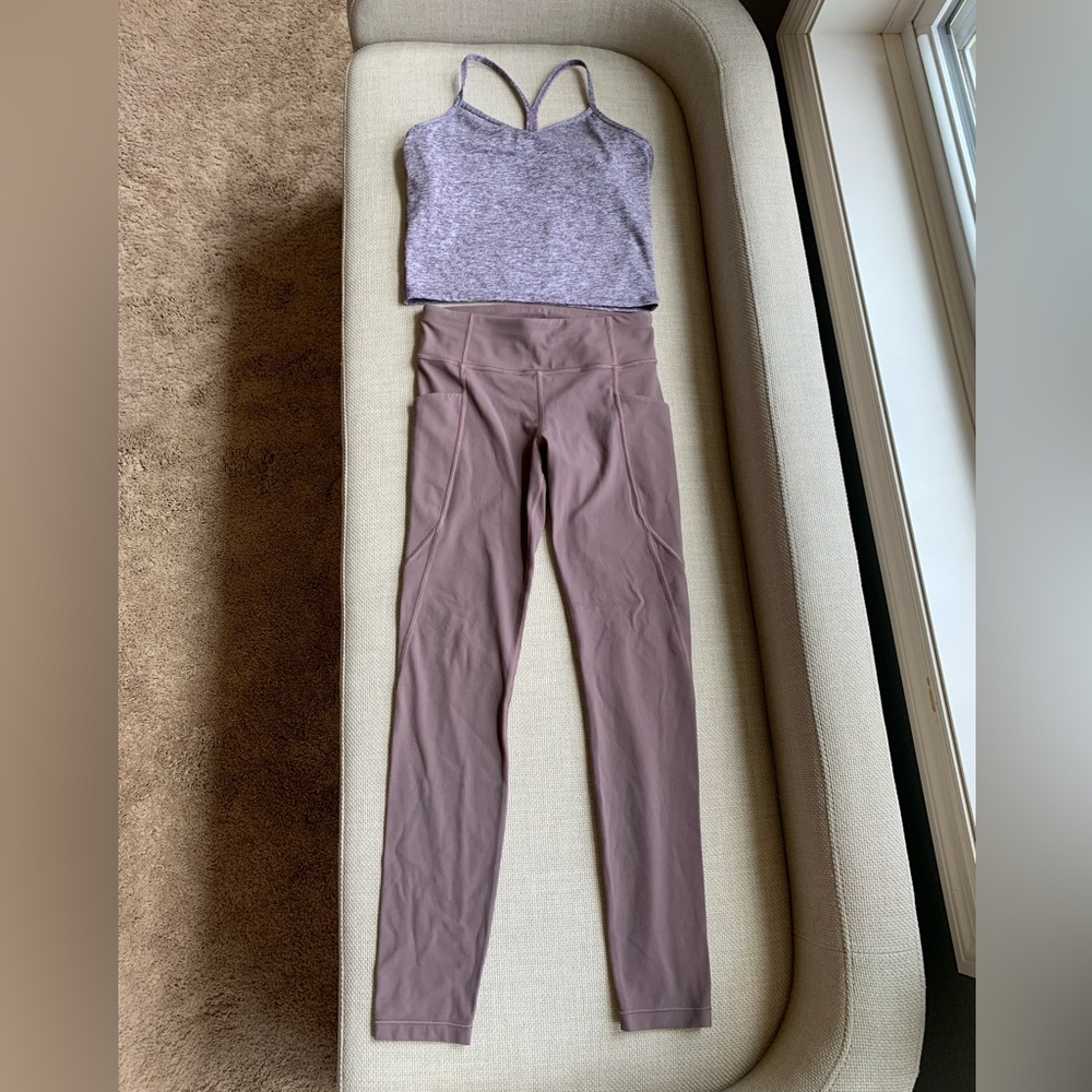Bundle! Athleta Girl Leggings Size L 12 & Sports Bra Top XL 14 Teen Juniors - Picture 2 of 9